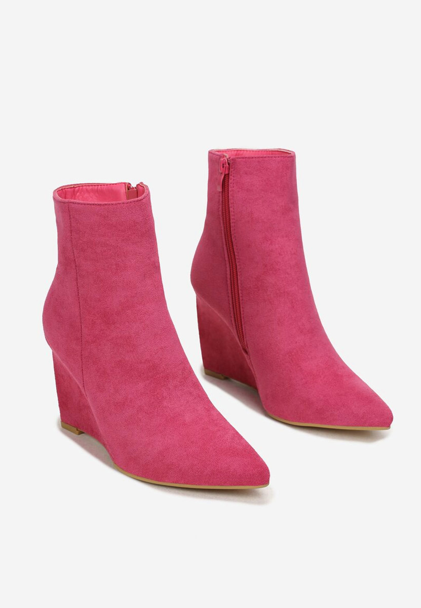 Botine cu platforma Simera fucsia