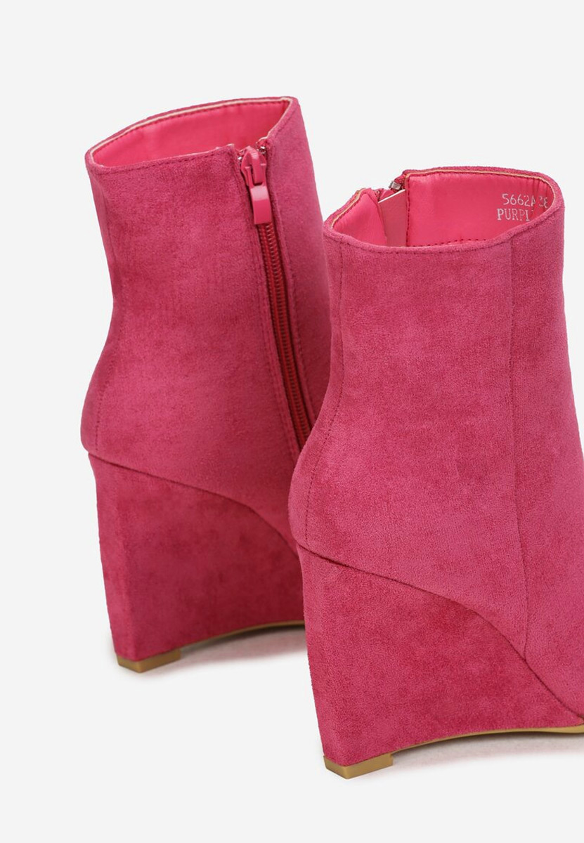 Botine cu platforma Simera fucsia