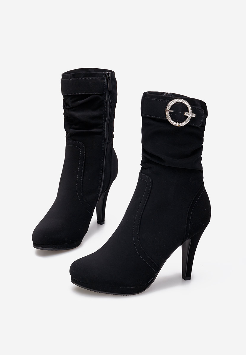 Botine elegante negre Sama V2