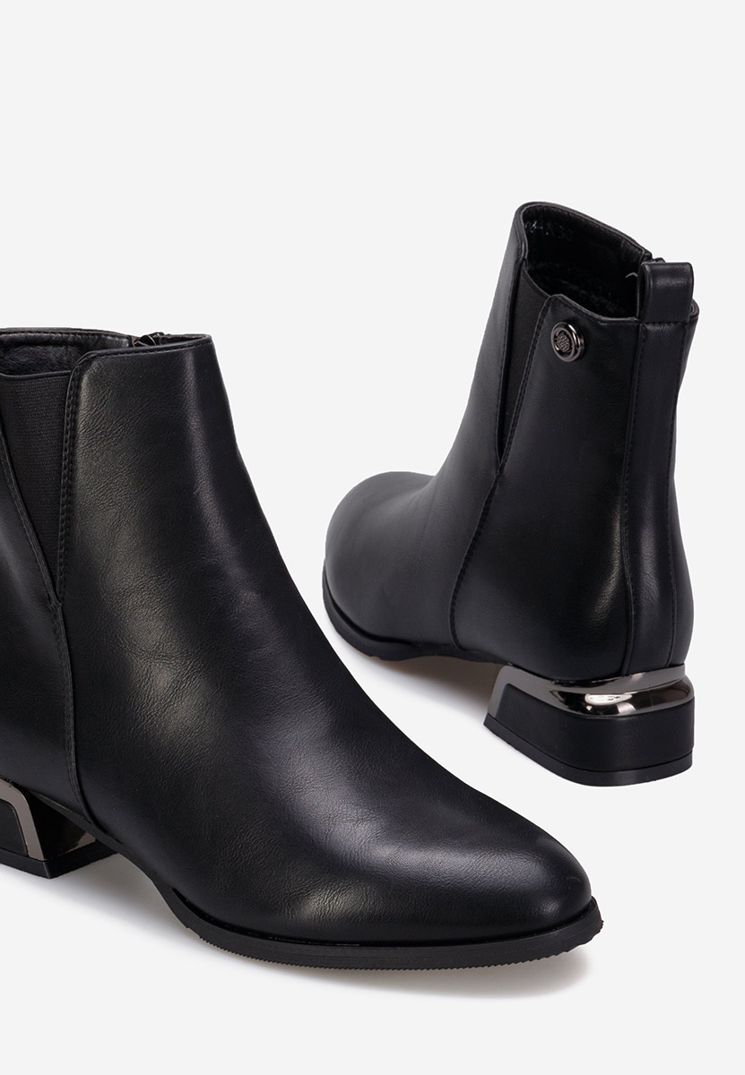 Botine elegante negre Melinia