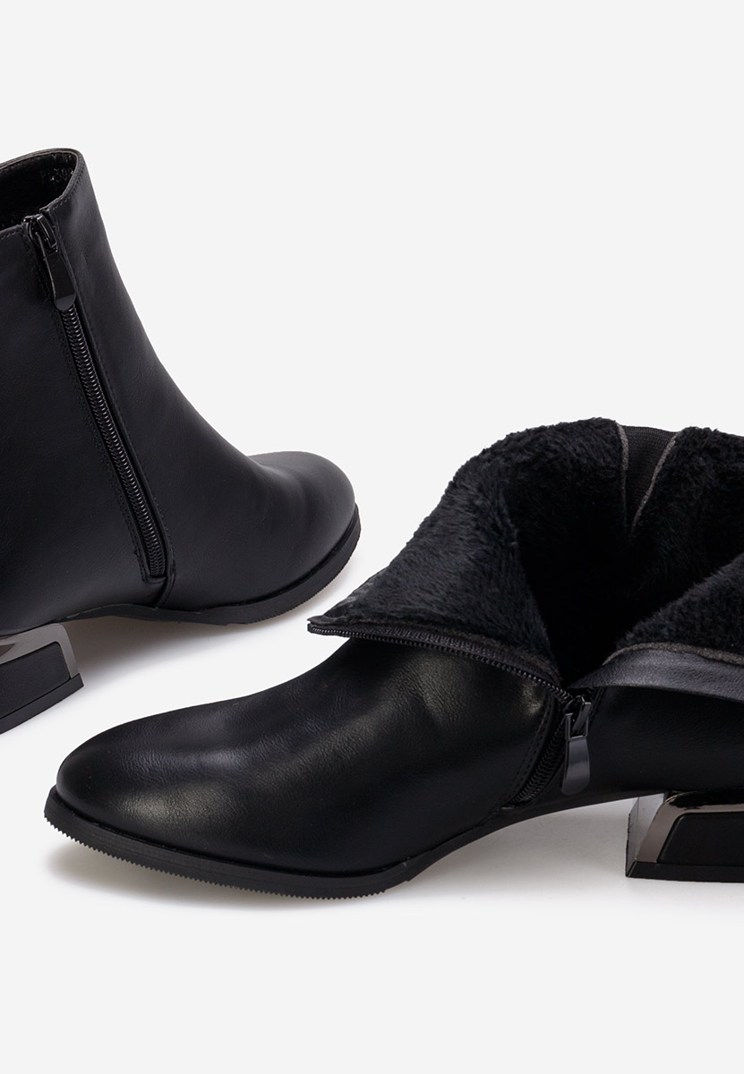 Botine elegante negre Melinia