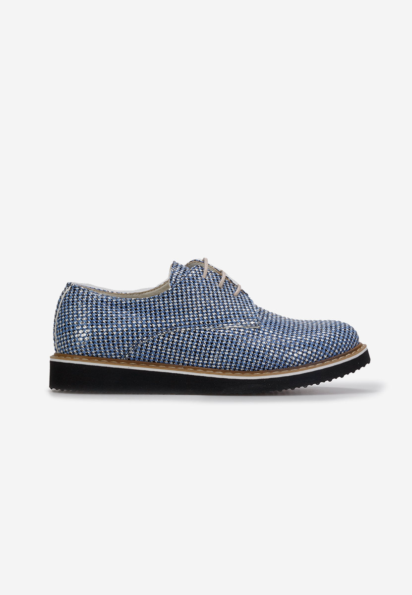 Pantofi derby piele Casilas V3 bleu