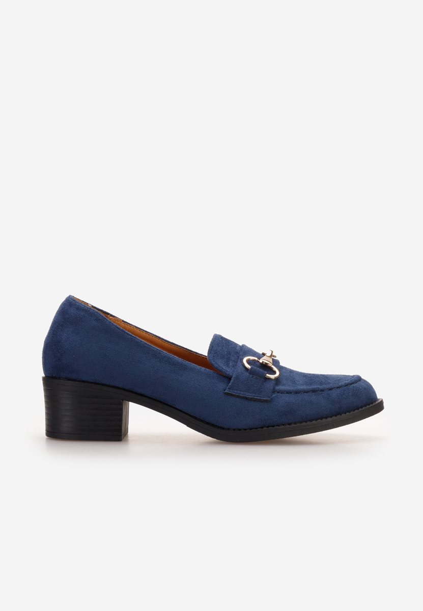 Mocasini cu toc Empress navy