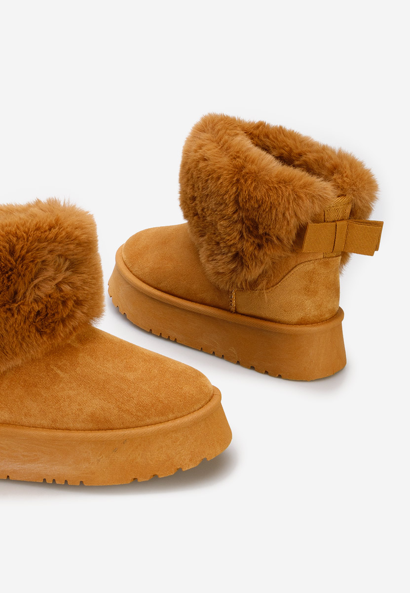 Cizme tip ugg cu platformă Tamila camel