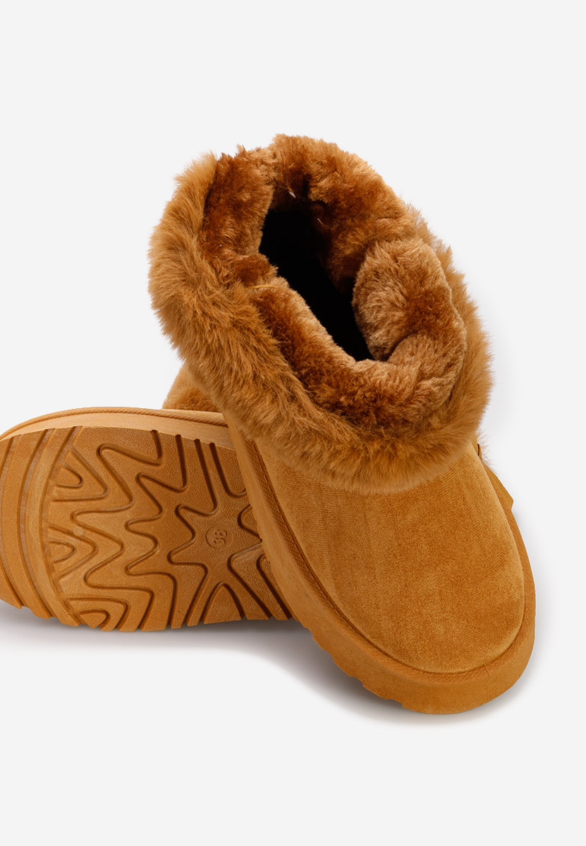 Cizme tip ugg cu platformă Tamila camel