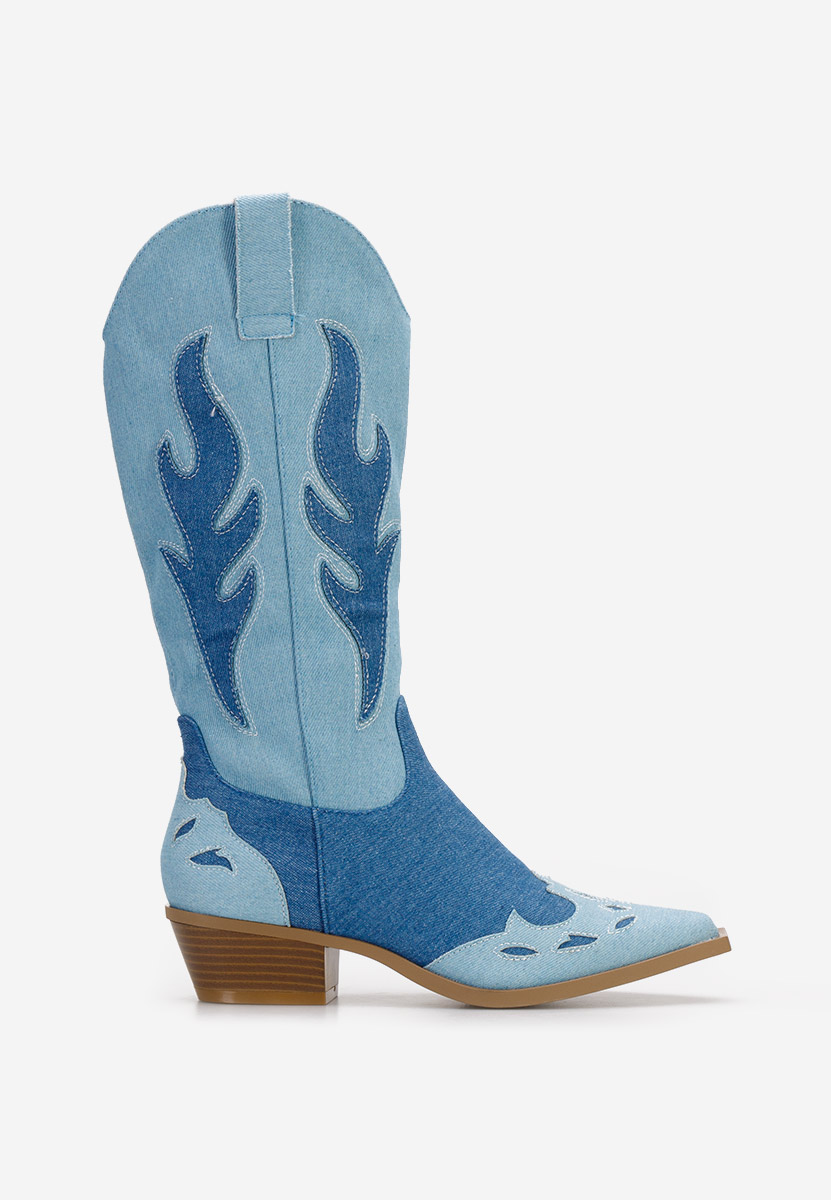 Cizme cowboy dama Celesta denim