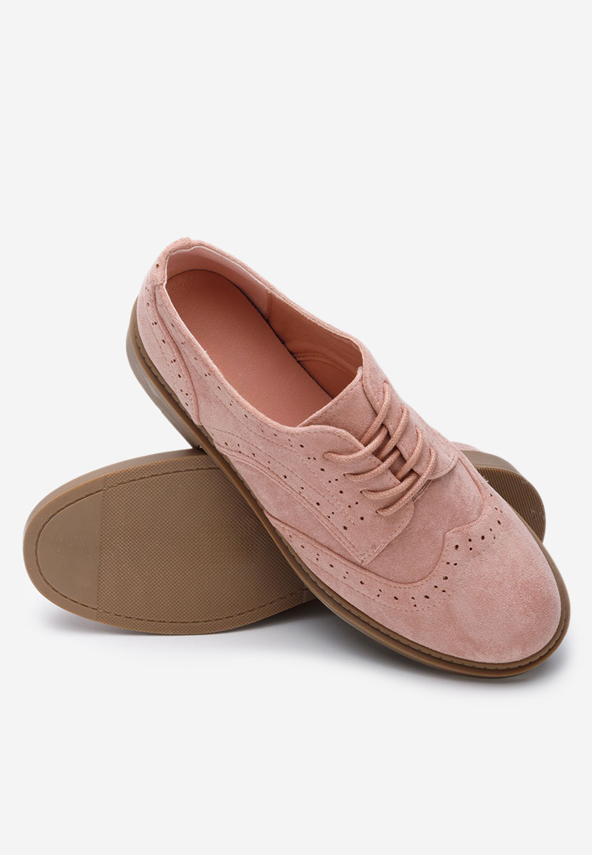 Pantofi dama brogue Cametia roz
