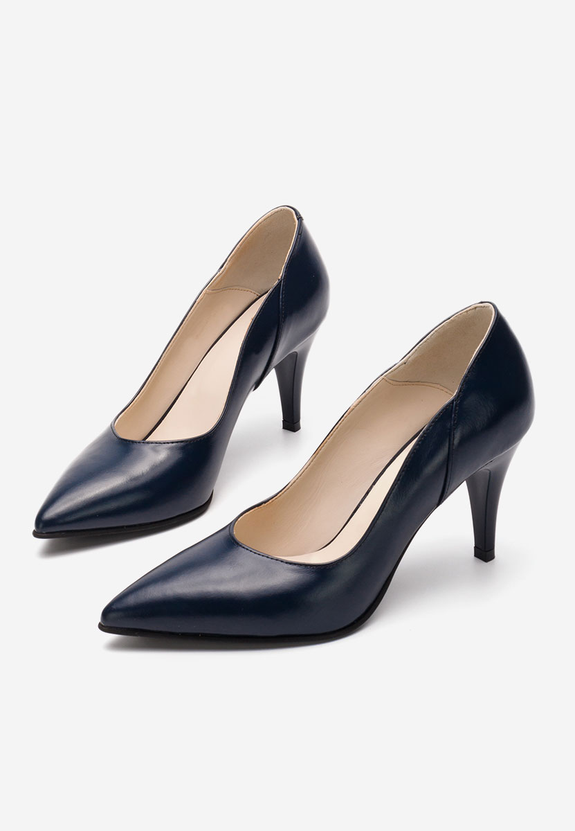 Pantofi stiletto piele Villemomble navy