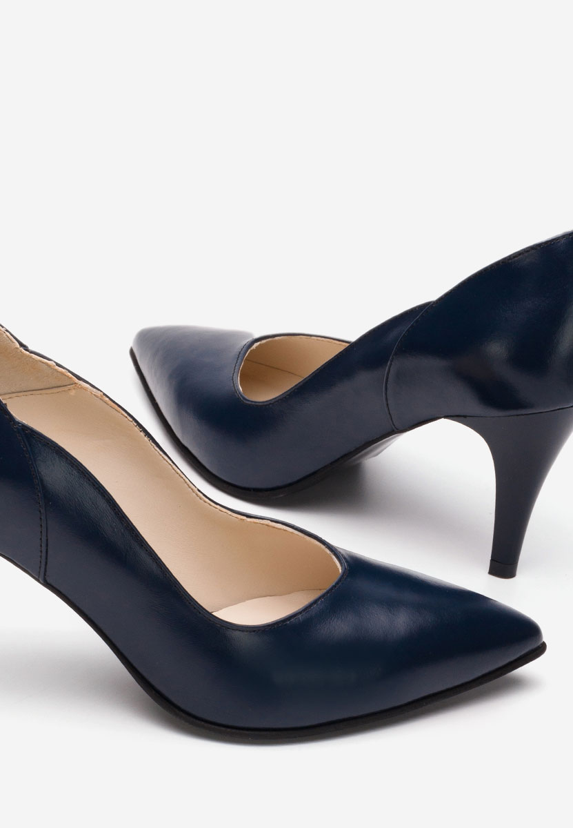 Pantofi stiletto piele Villemomble navy