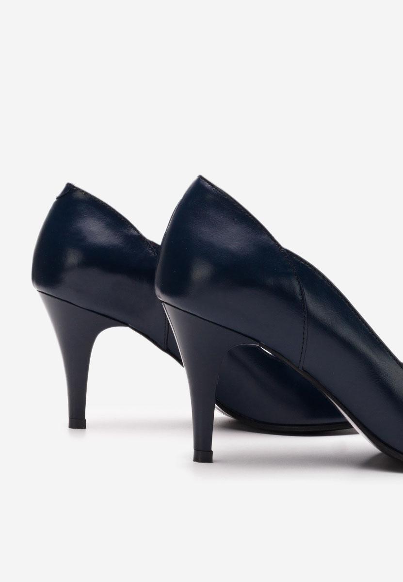 Pantofi stiletto piele Villemomble navy