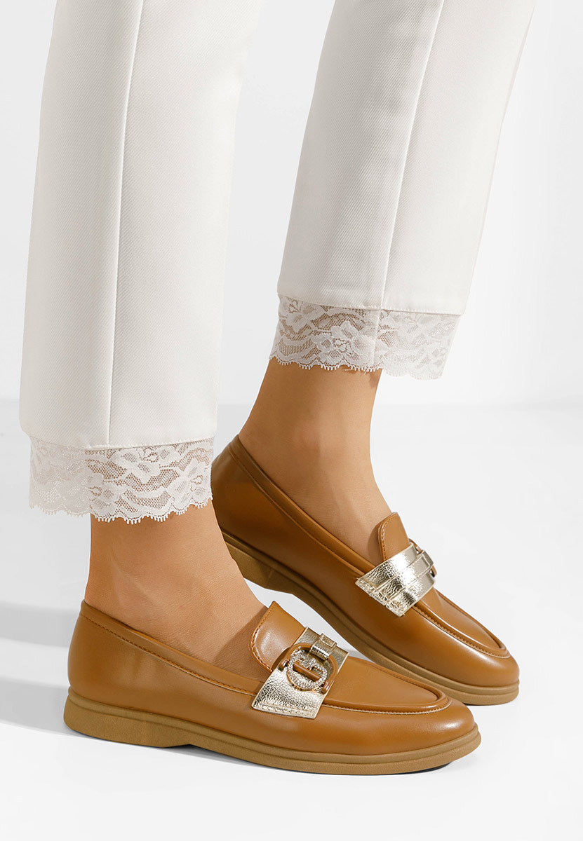 Mocasini dama eleganti Garina camel