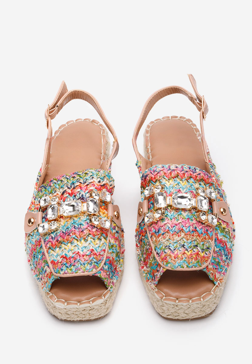 Sandale cu pietricele Dafloa multicolore