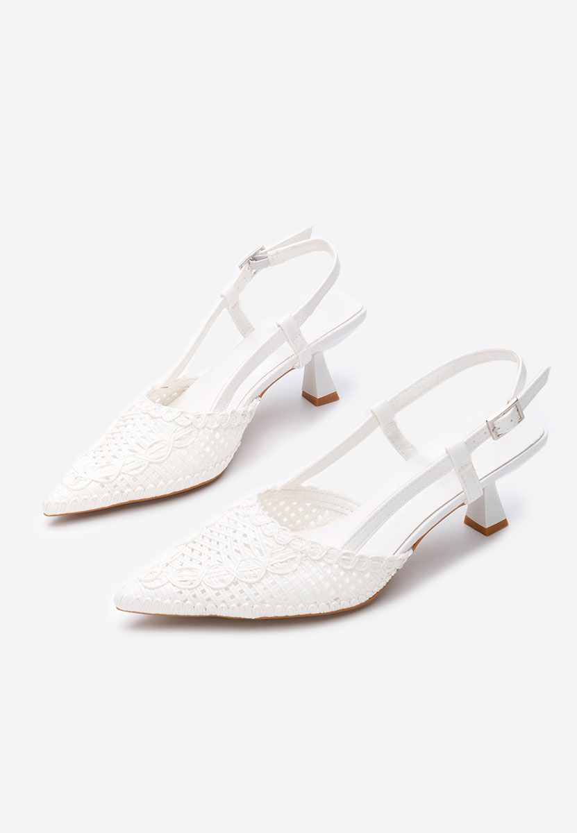 Pantofi slingback Giovanna albi