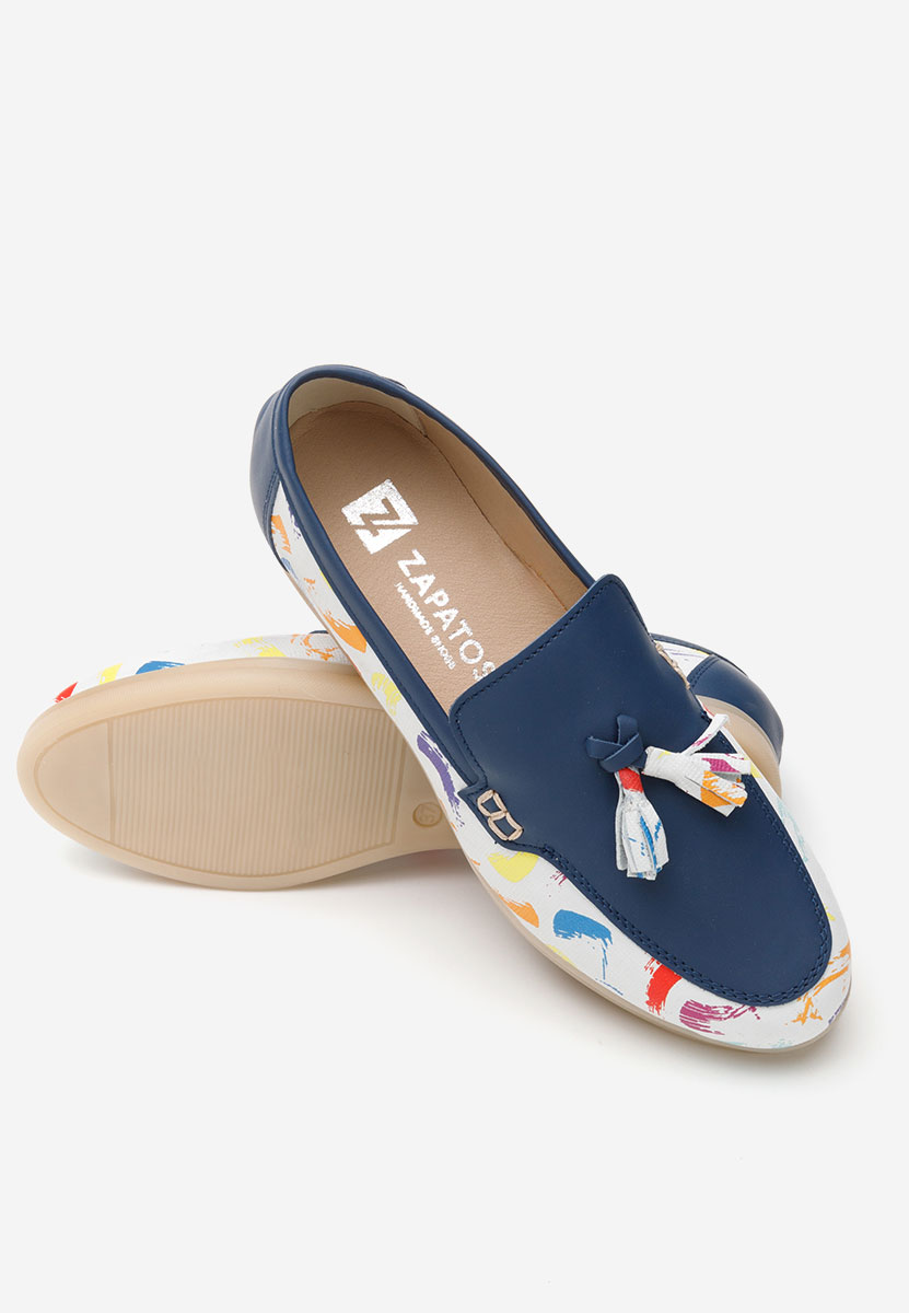 Mocasini dama piele Takara navy