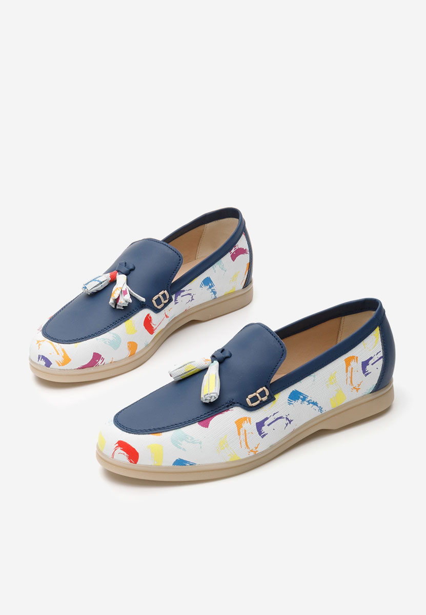 Mocasini dama piele Takara navy