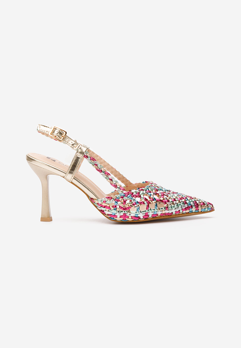 Pantofi stiletto slingback Heliosa multicolori