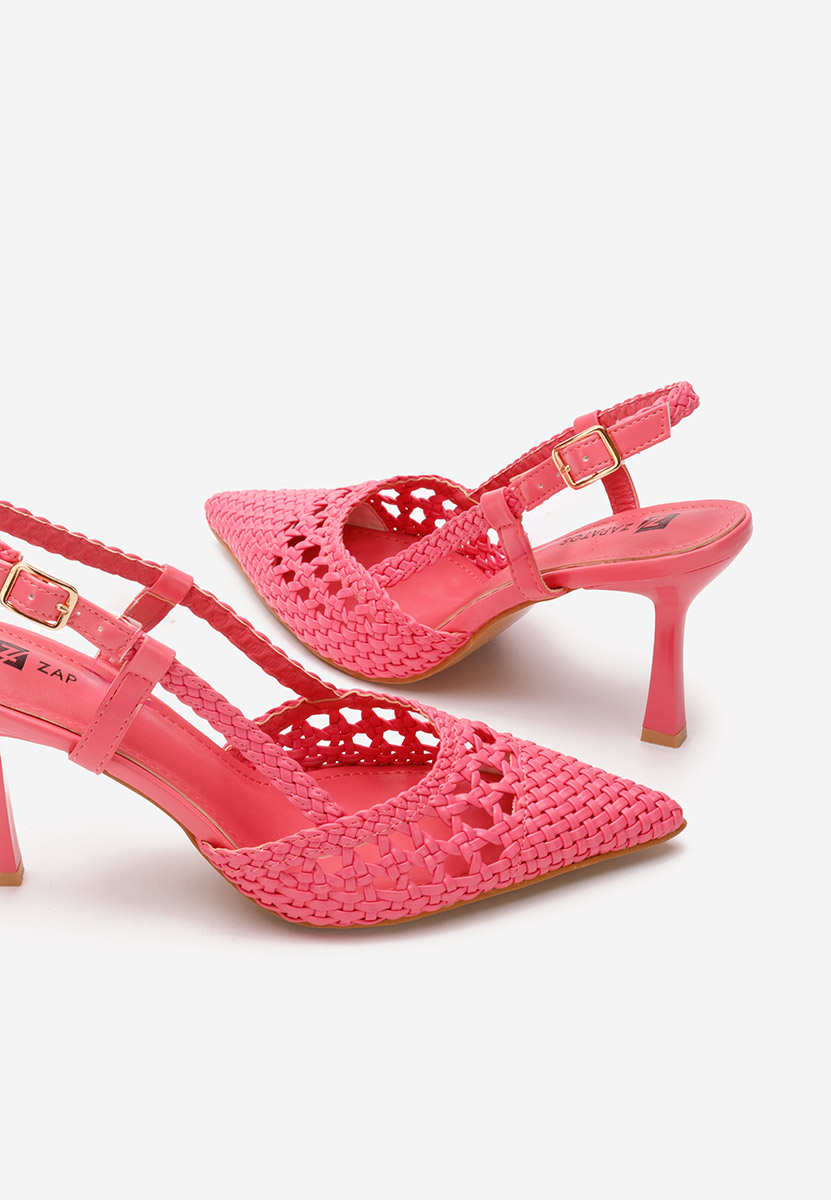 Pantofi stiletto slingback Heliosa fucsia