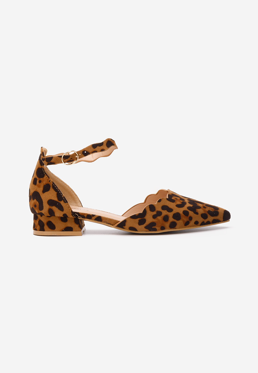 Pantofi cu toc mic Weber leopard