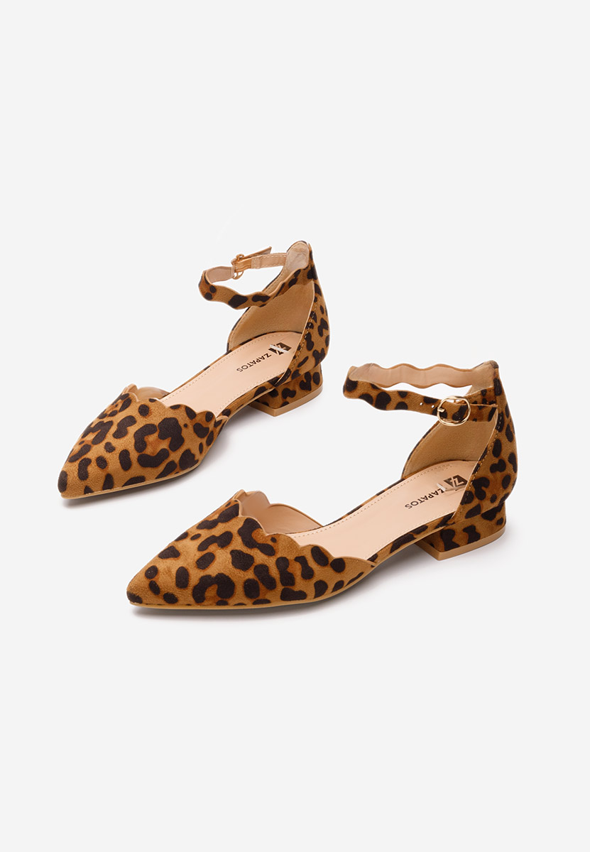 Pantofi cu toc mic Weber leopard