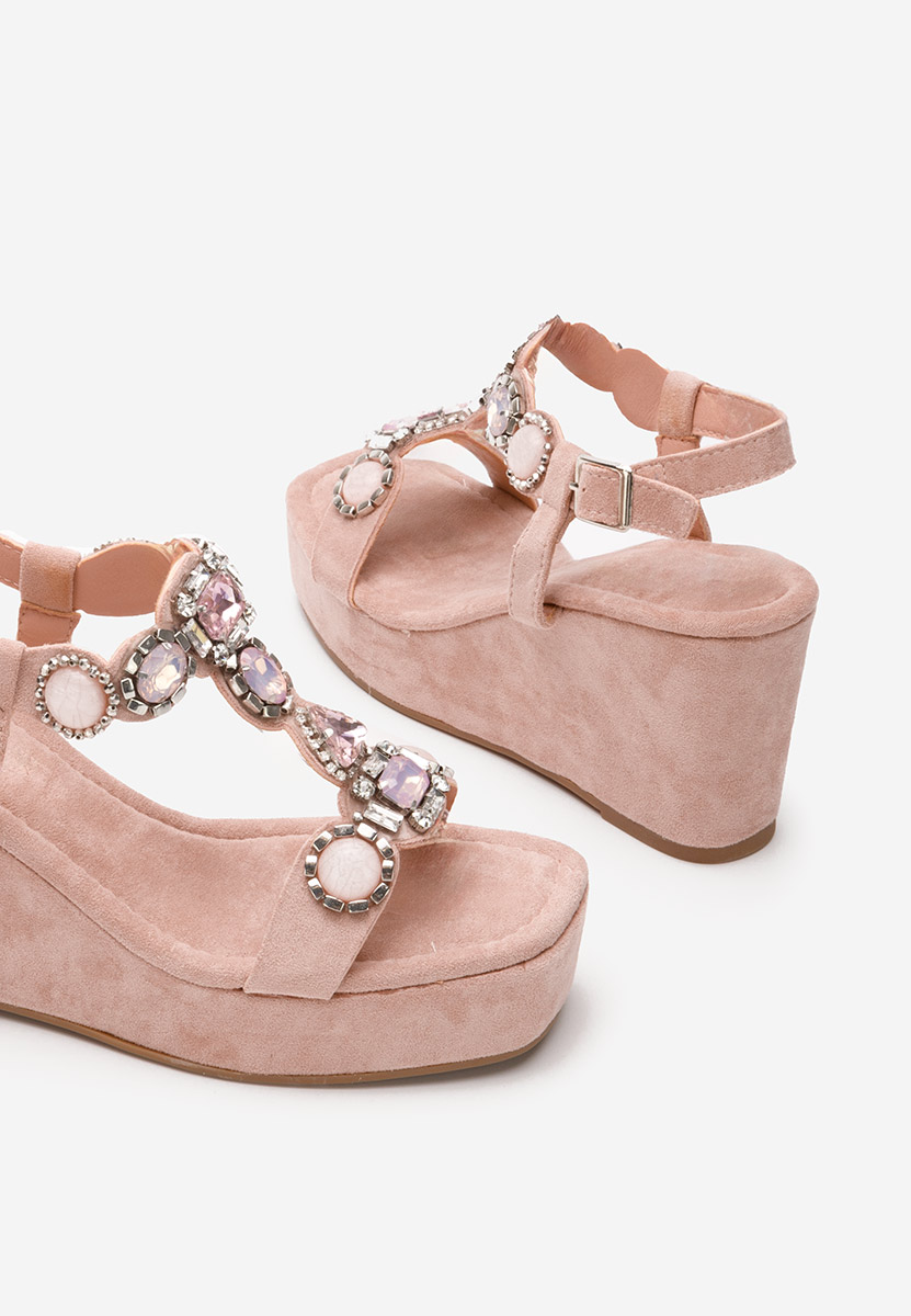 Sandale cu platformă Cecilia roz