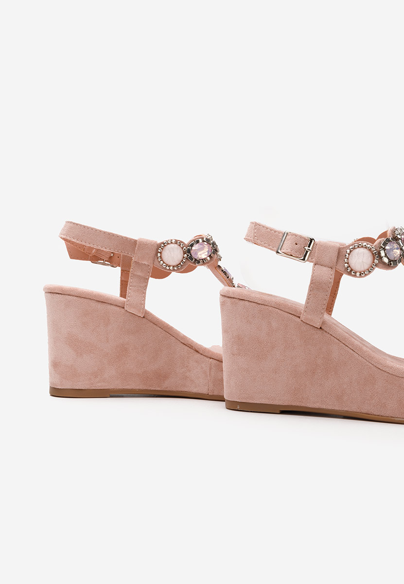 Sandale cu platformă Cecilia roz