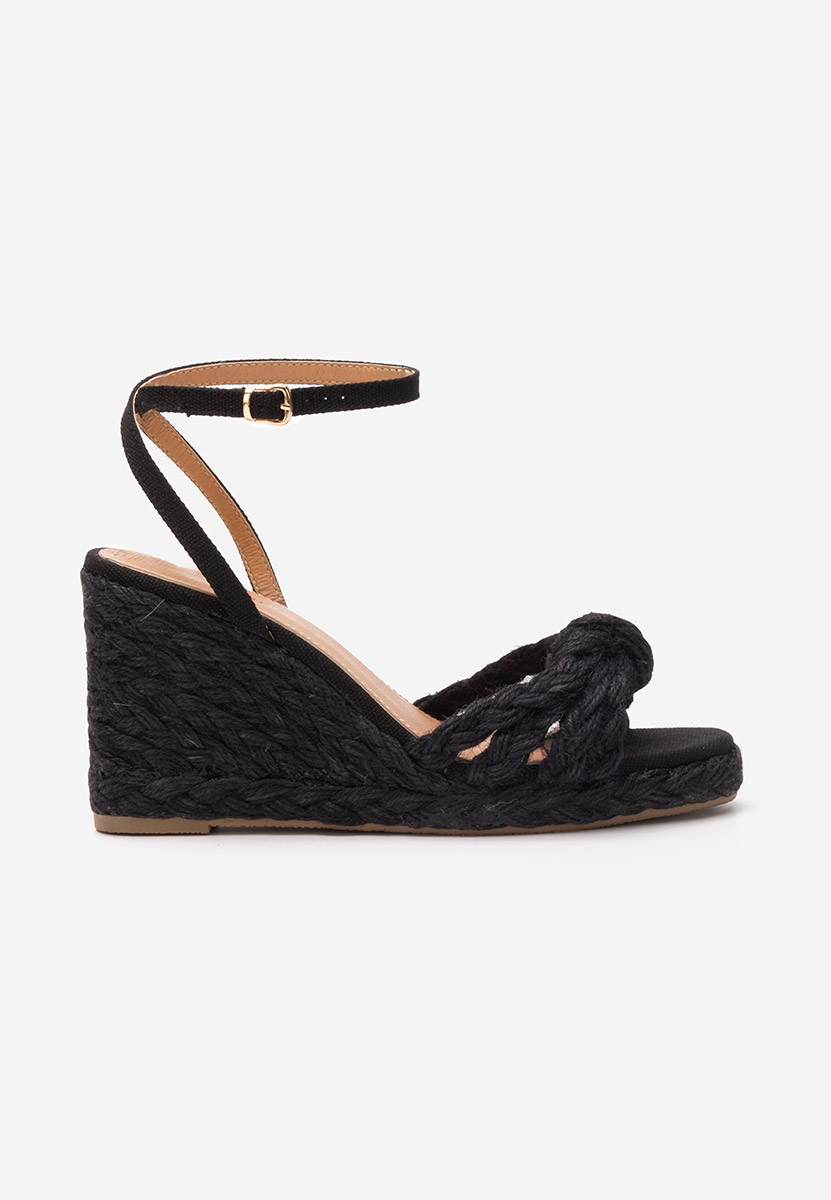 Sandale tip espadrile Zarria negre