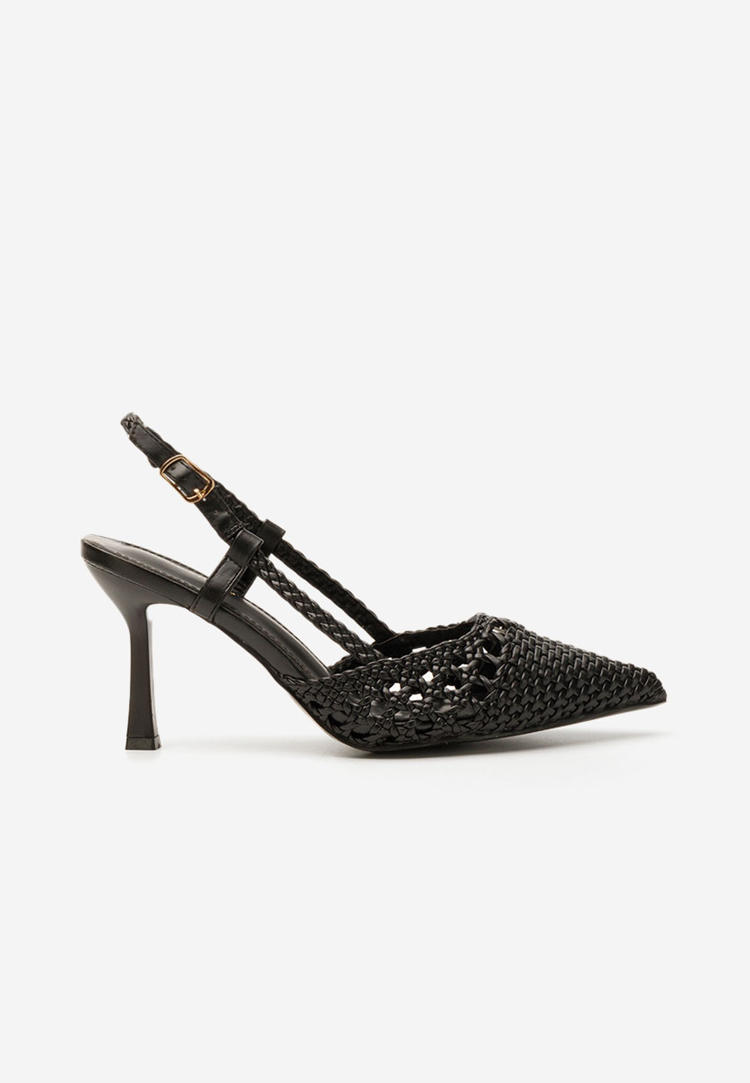 Pantofi stiletto slingback Letira V2 negri