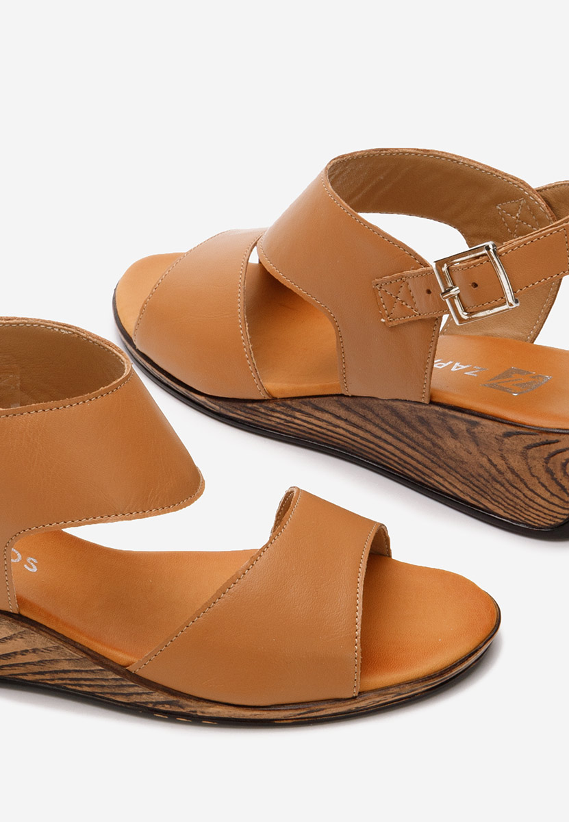 Sandale dama piele Azara camel