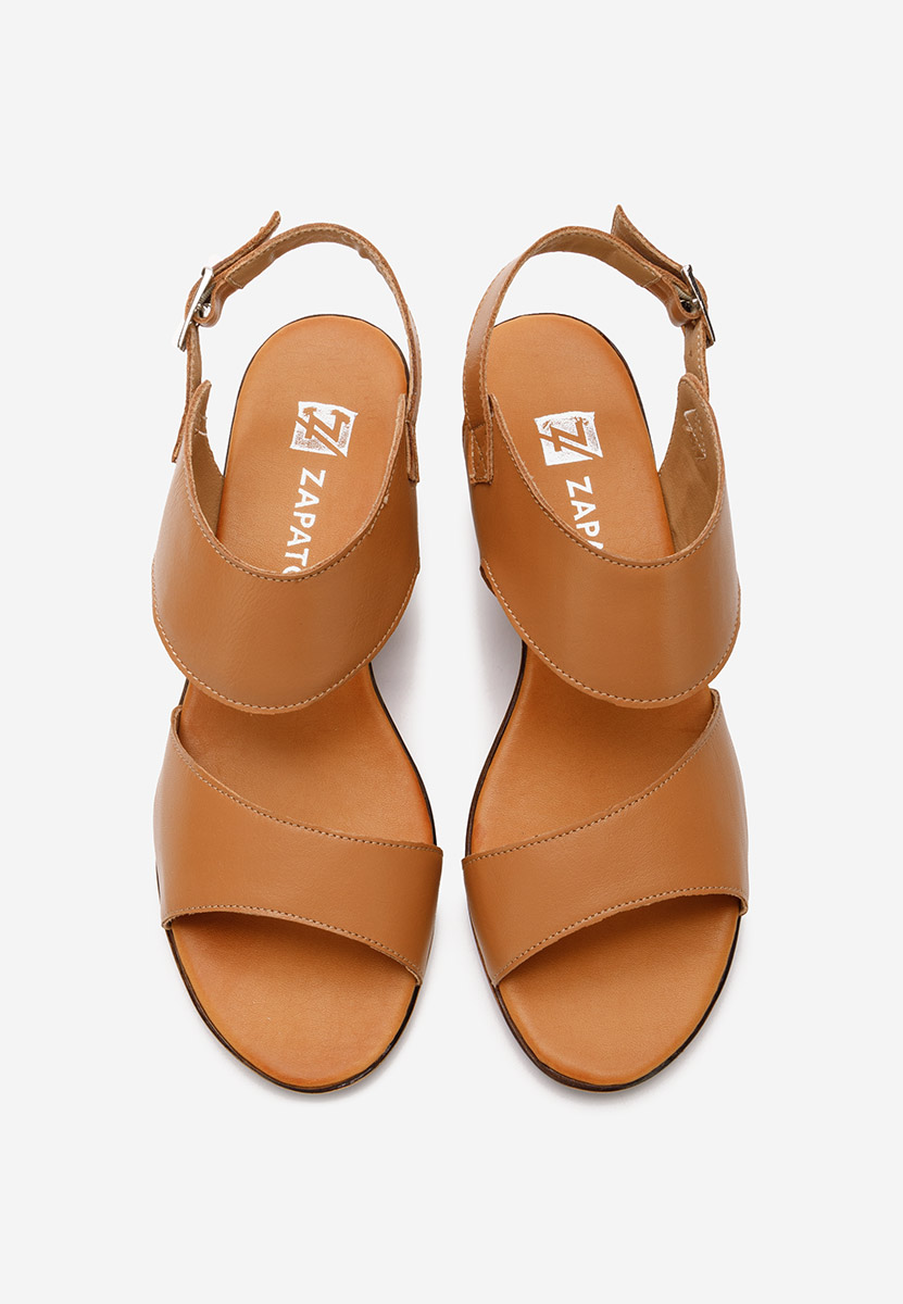 Sandale dama piele Azara camel