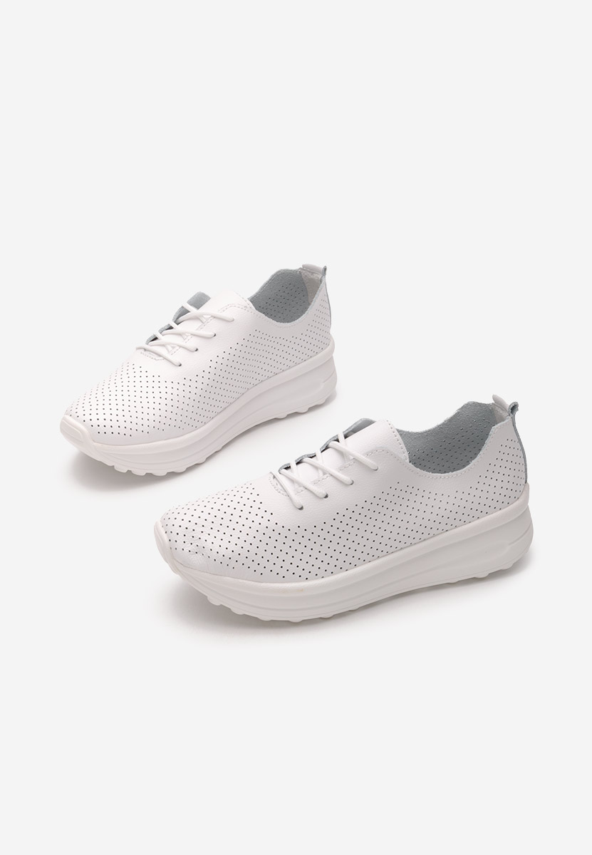 Sneakers dama piele Riona albi