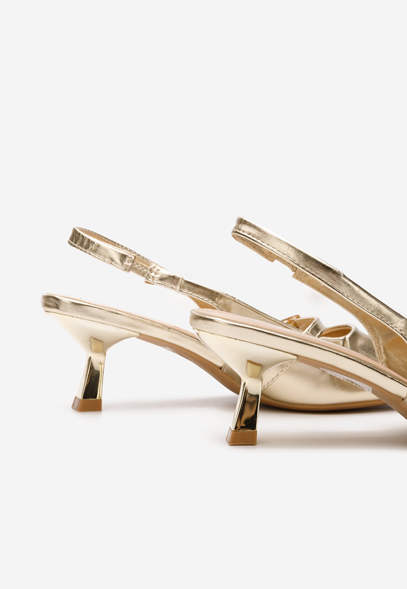 Pantofi slingback Leonora aurii