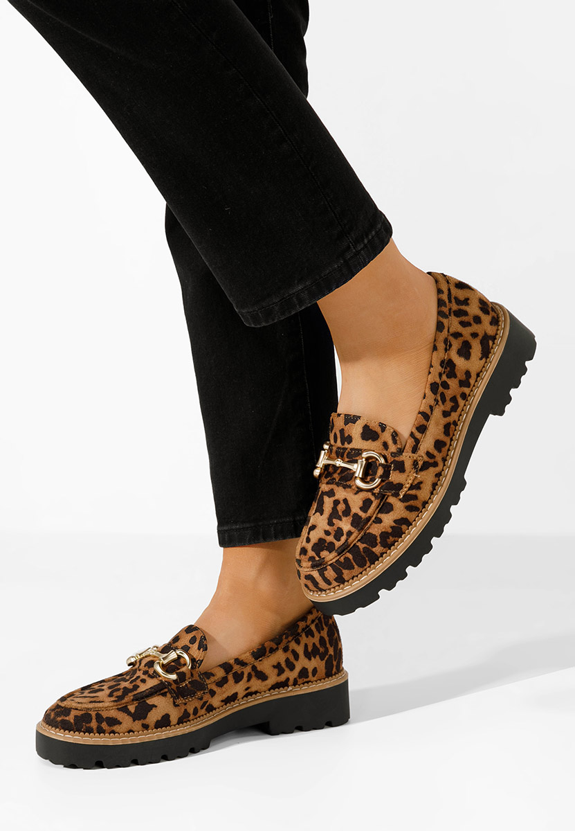 Mocasini dama Serina V2 leopard