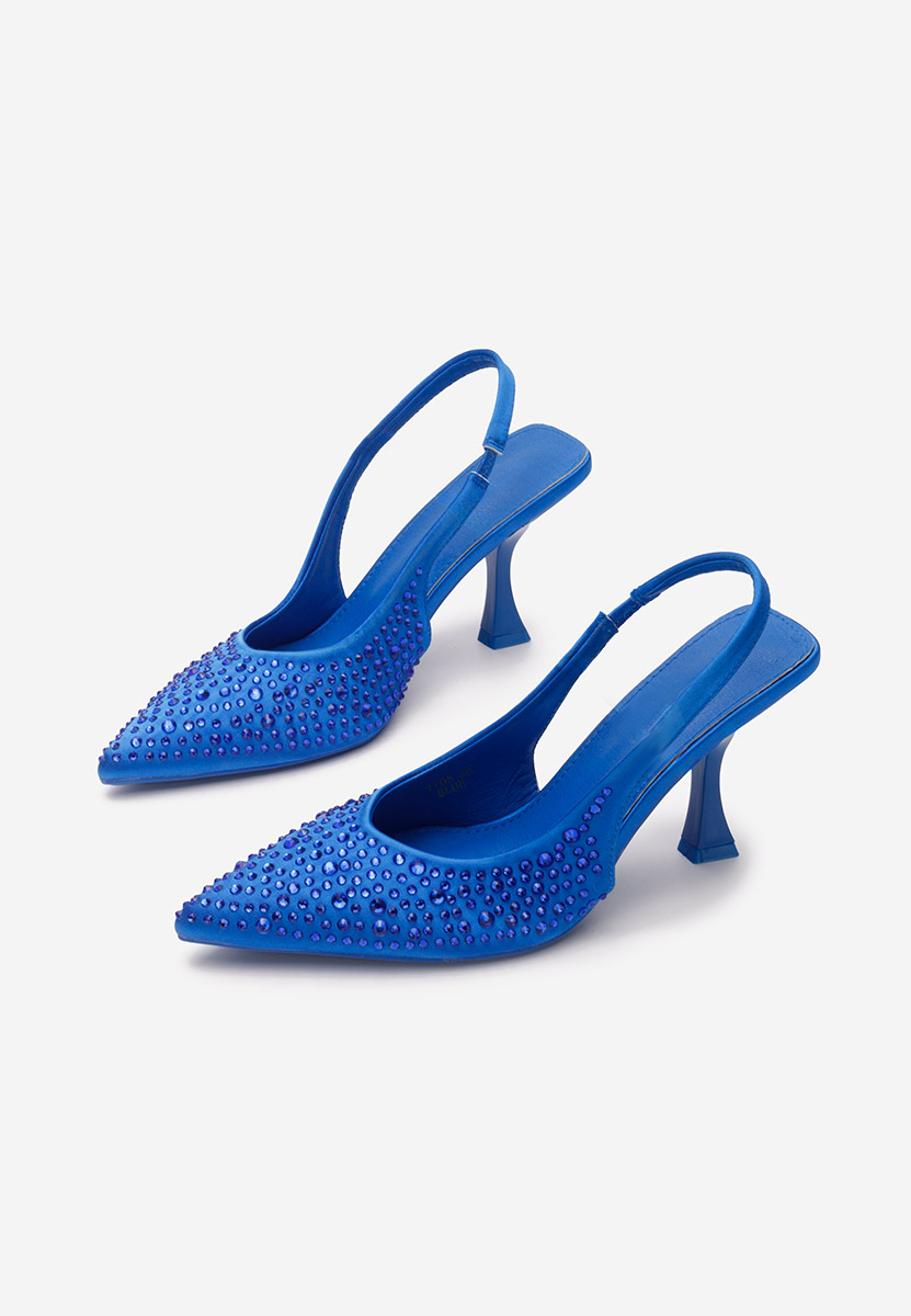 Pantofi stiletto slingback Fyra albastri