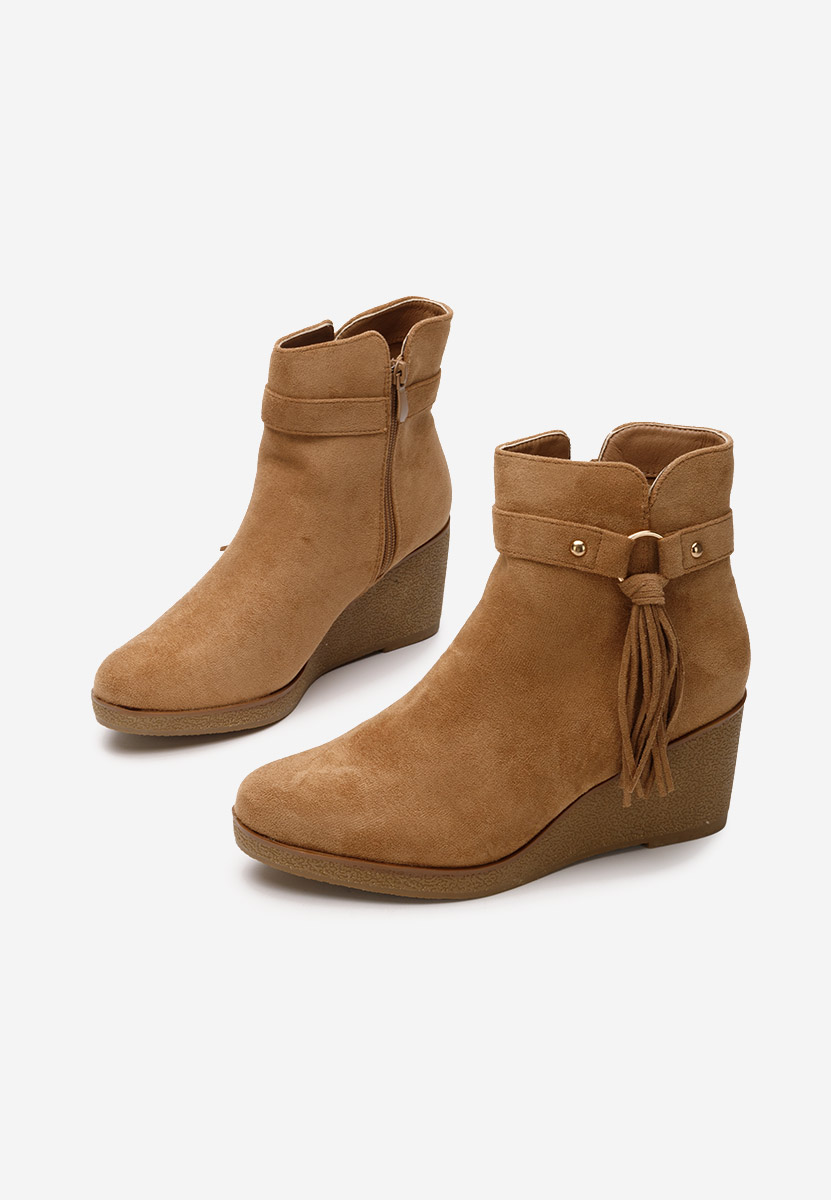 Botine cu platforma Allura camel