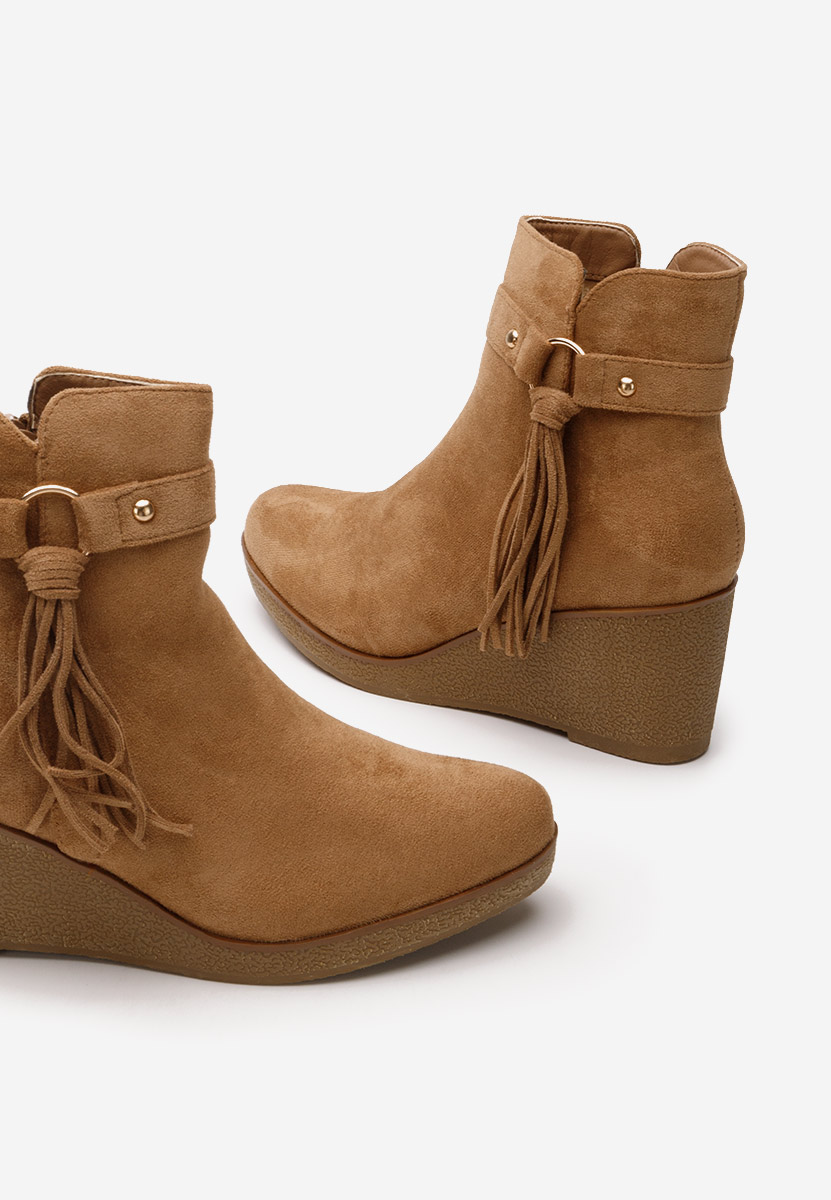 Botine cu platforma Allura camel