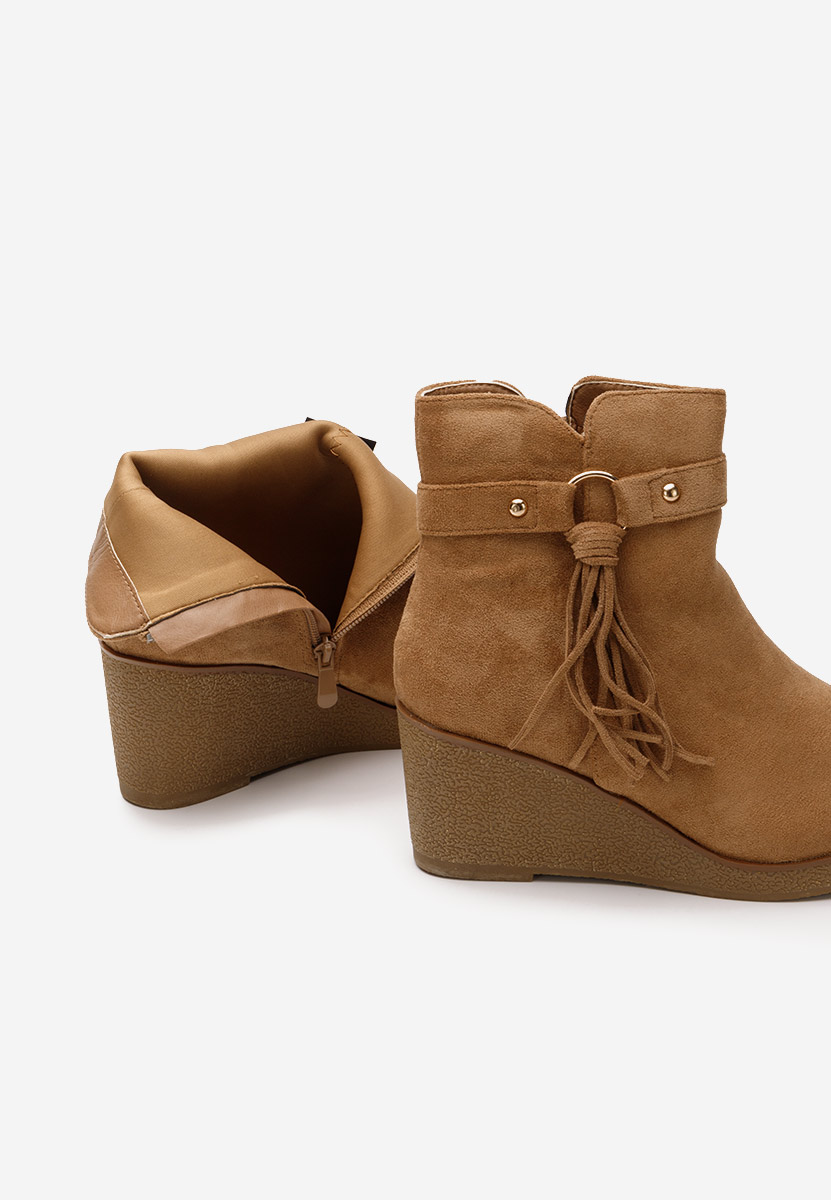 Botine cu platforma Allura camel