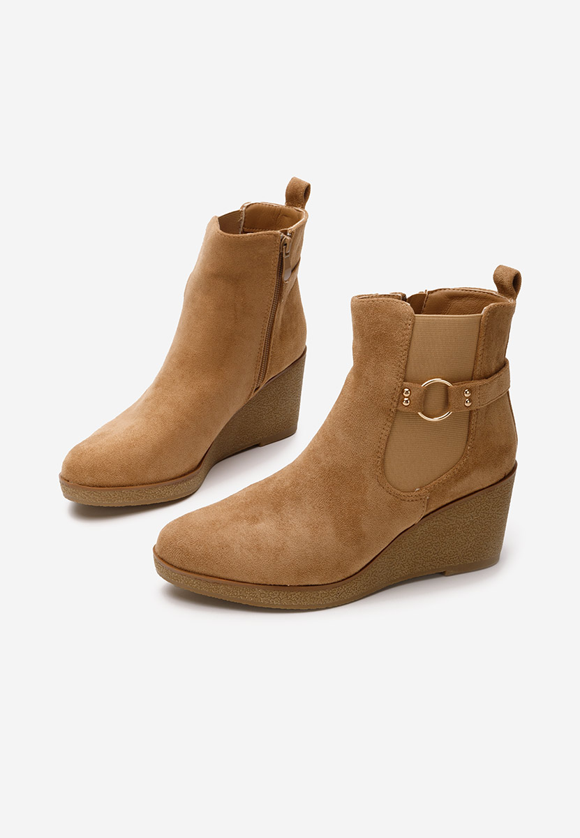 Botine cu platforma Larimar camel