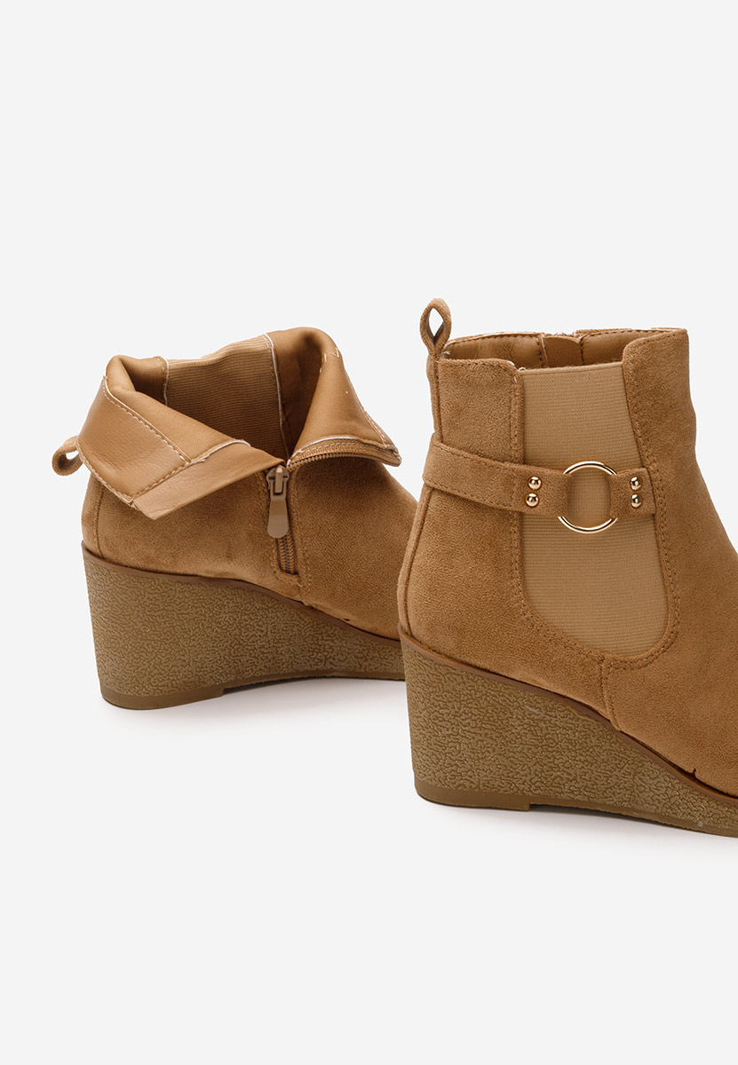 Botine cu platforma Larimar camel