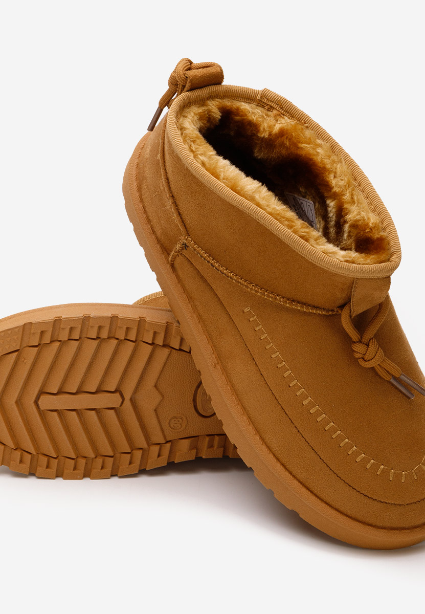 Cizme tip ugg Xenovia camel