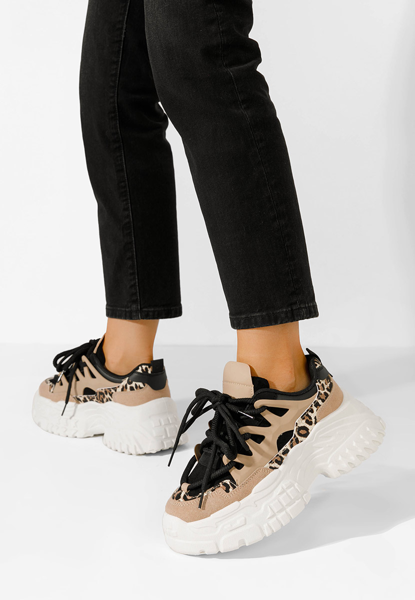 Sneakers cu platformă Adane leopard