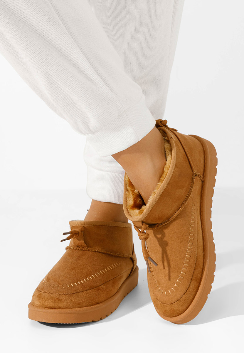 Cizme tip ugg Xenovia camel