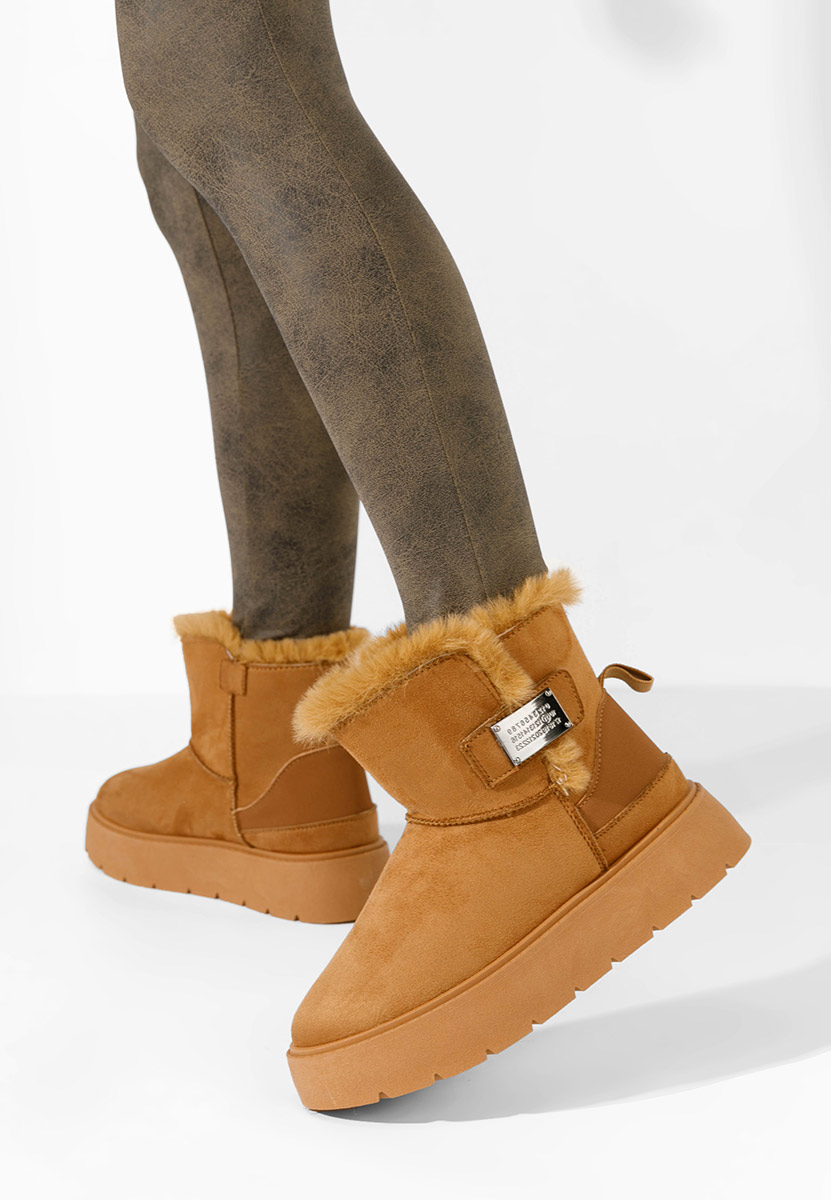 Cizme tip ugg Natosha camel