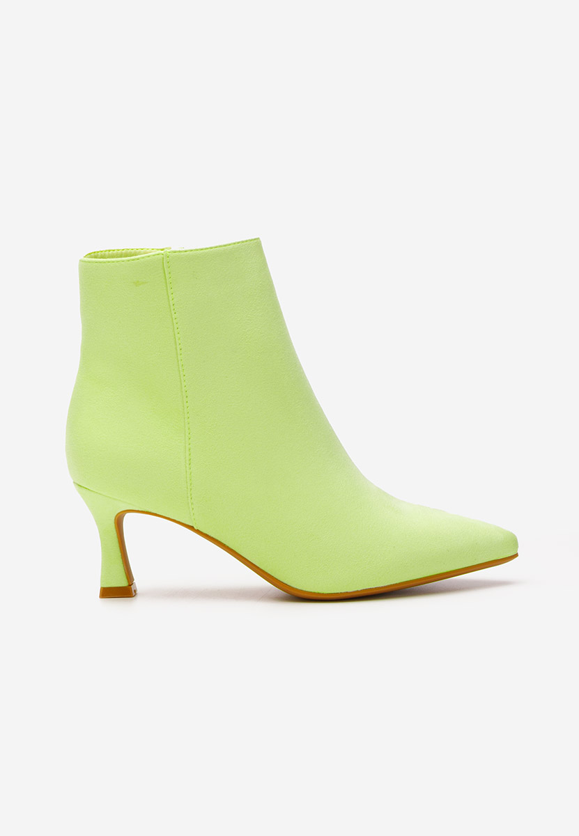 Botine cu toc subtire Kaina V2 lime