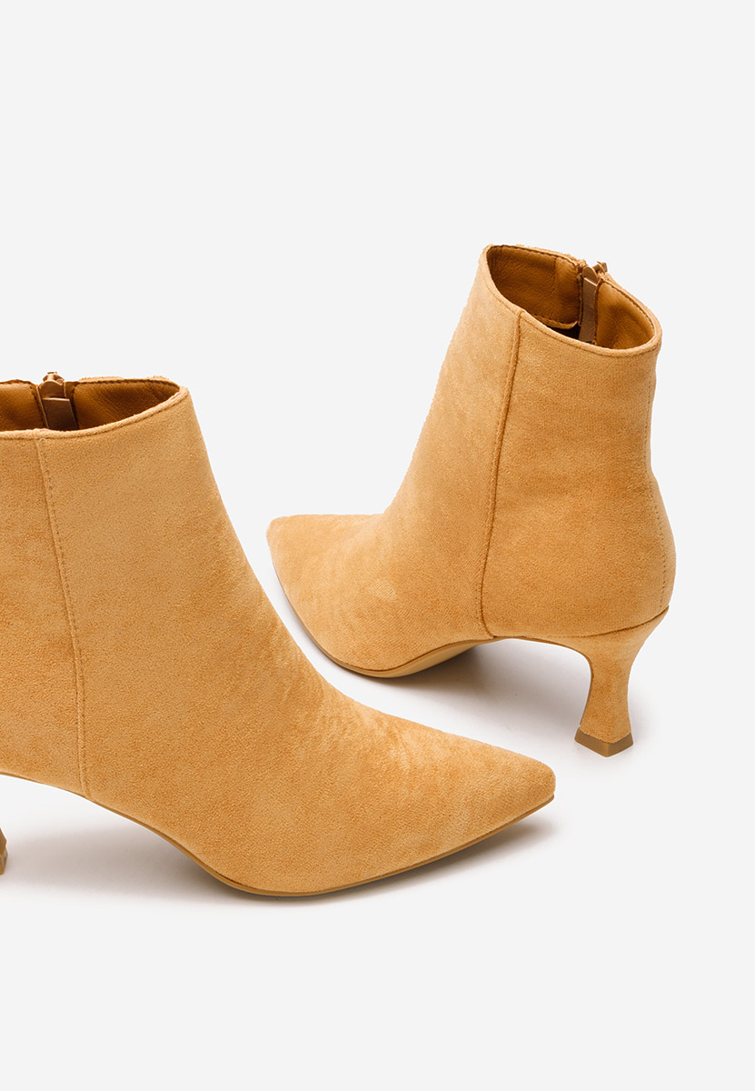 Botine cu toc subtire Kaina V2 camel