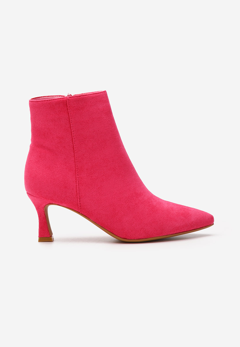 Botine cu toc subtire Kaina V2 fucsia