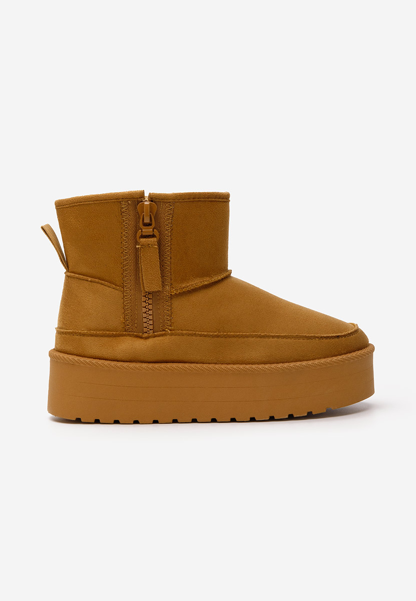 Cizme tip ugg cu platformă Antalya camel