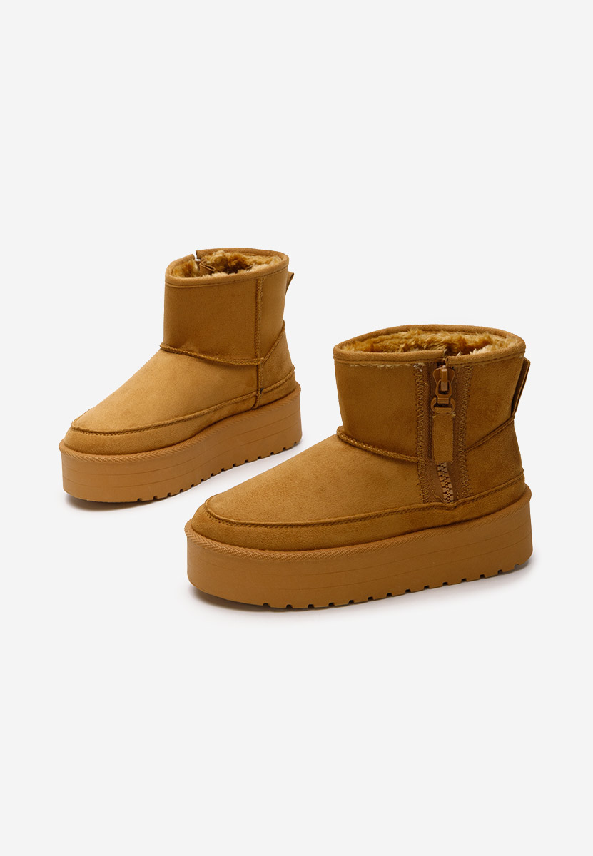 Cizme tip ugg cu platformă Antalya camel