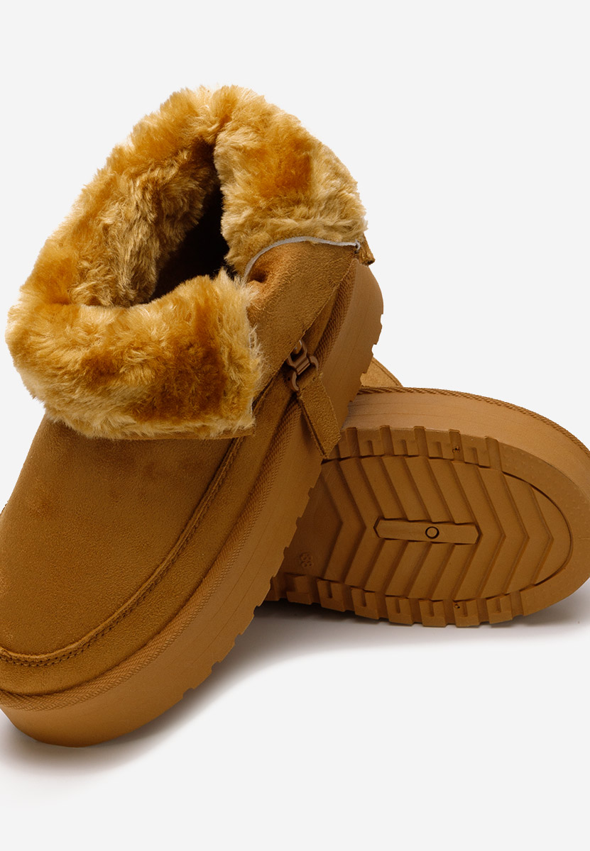 Cizme tip ugg cu platformă Antalya camel