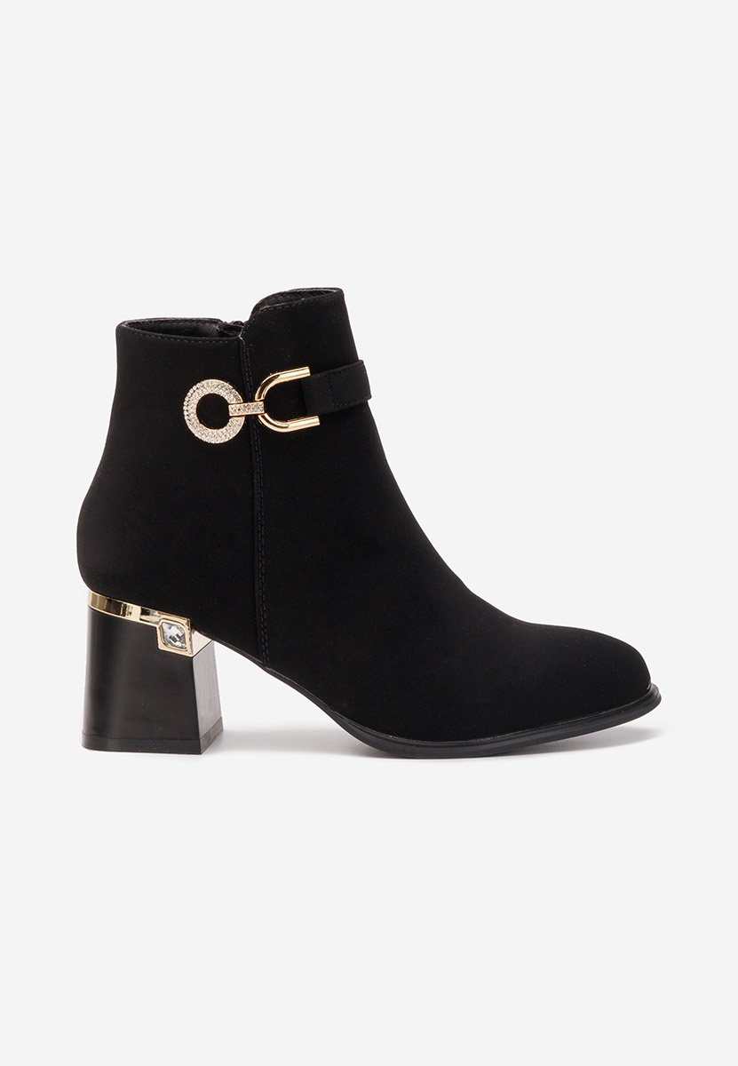 Botine cu toc Juelle negre