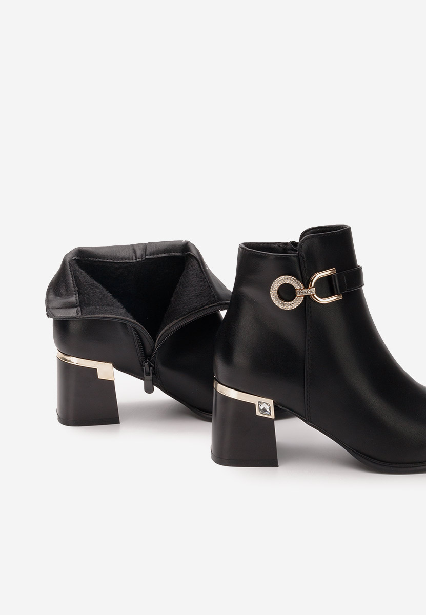 Botine cu toc Juelle V2 negre